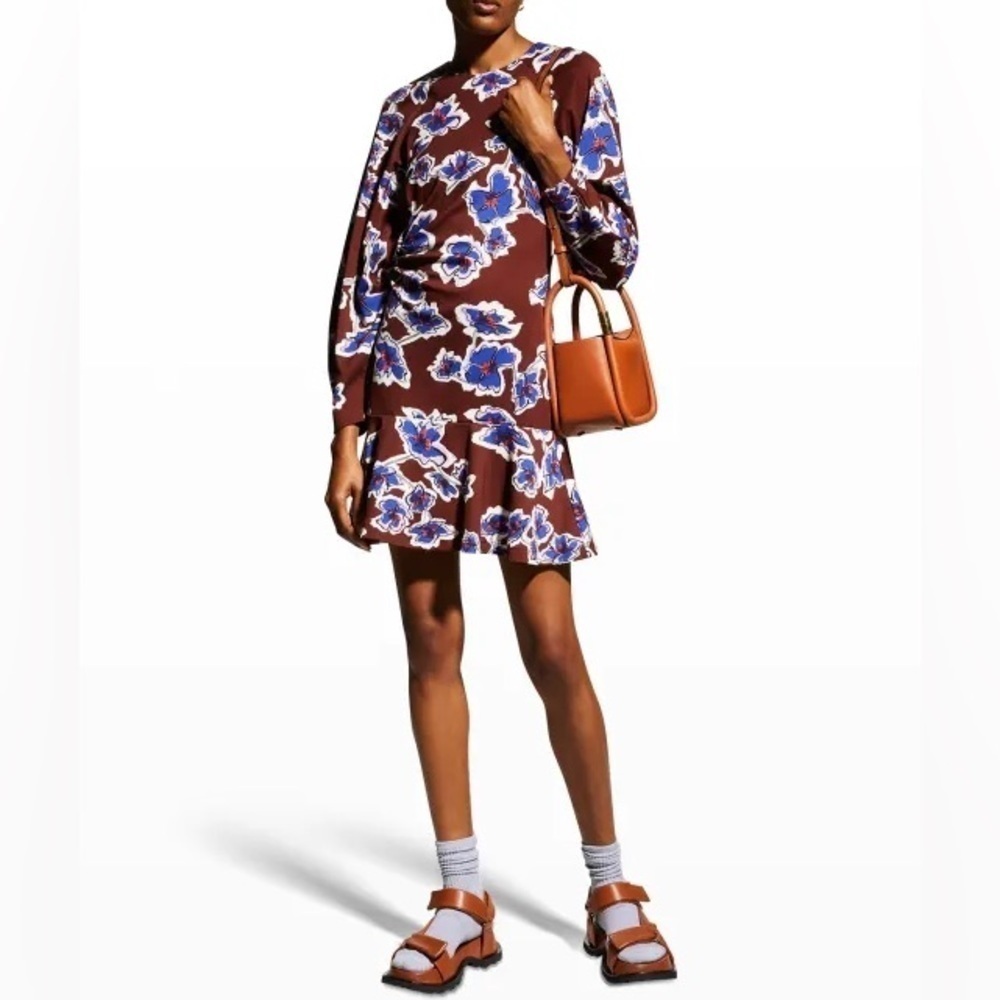 NWT Tanya Taylor Noemie Dress Lantern Long Sleeve Mini Sz 8